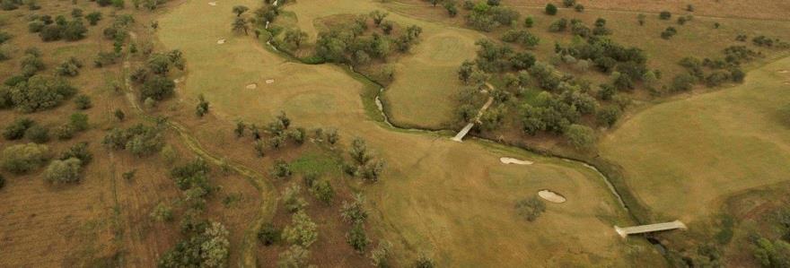 Aerial view of the Cypress Forest golf course site